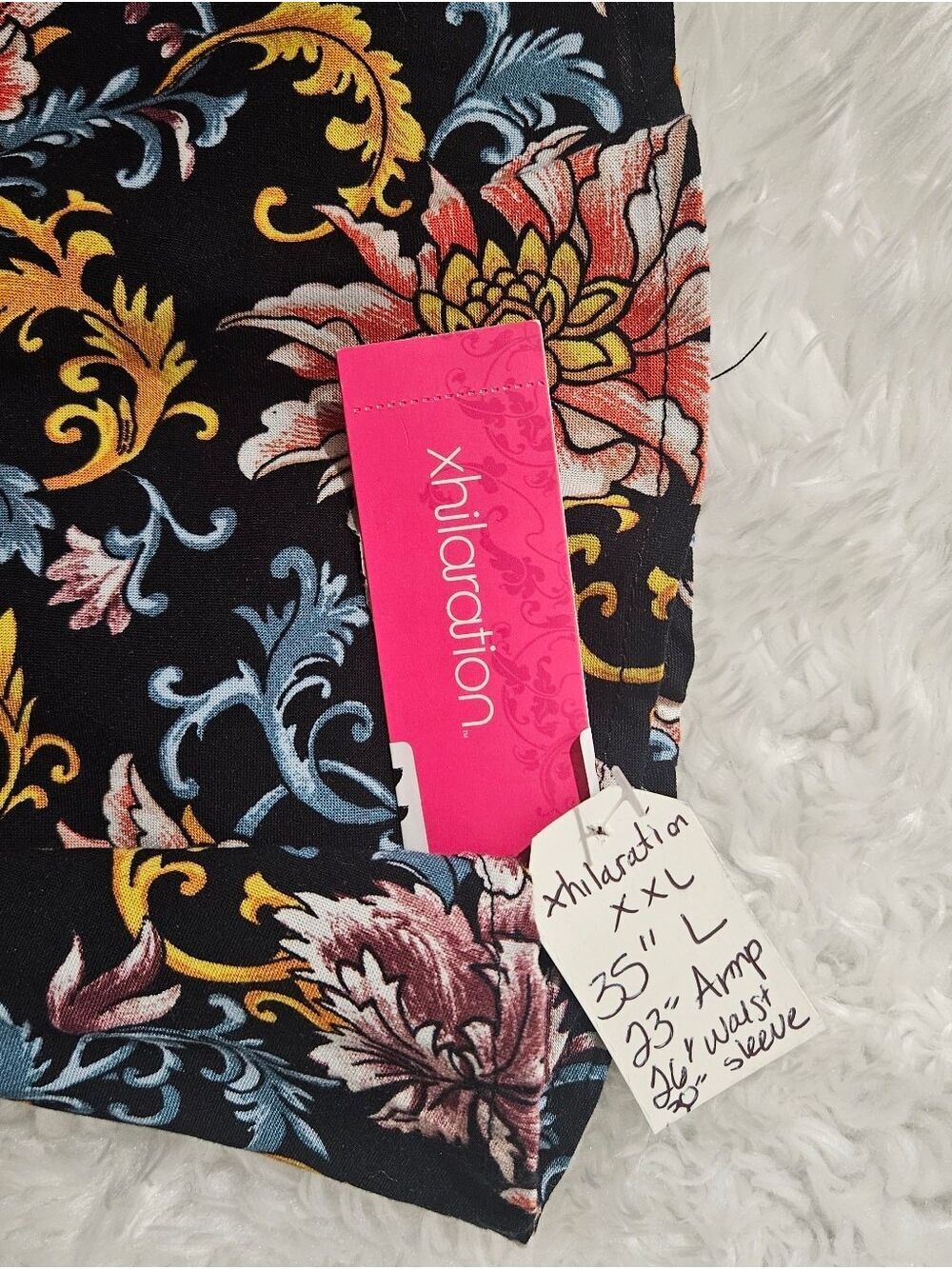 Xhilaration Black Floral Bell Sleeve Mini Dress XXL - Picture 9 of 17